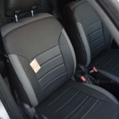 روکش چرم مشکی و طوسی تیبا 2