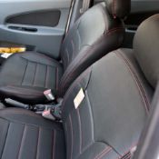 روکش چرم مشکی دوخت قرمز تیبا 2