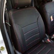 روکش چرم مشکی دوخت قرمز تیبا 2