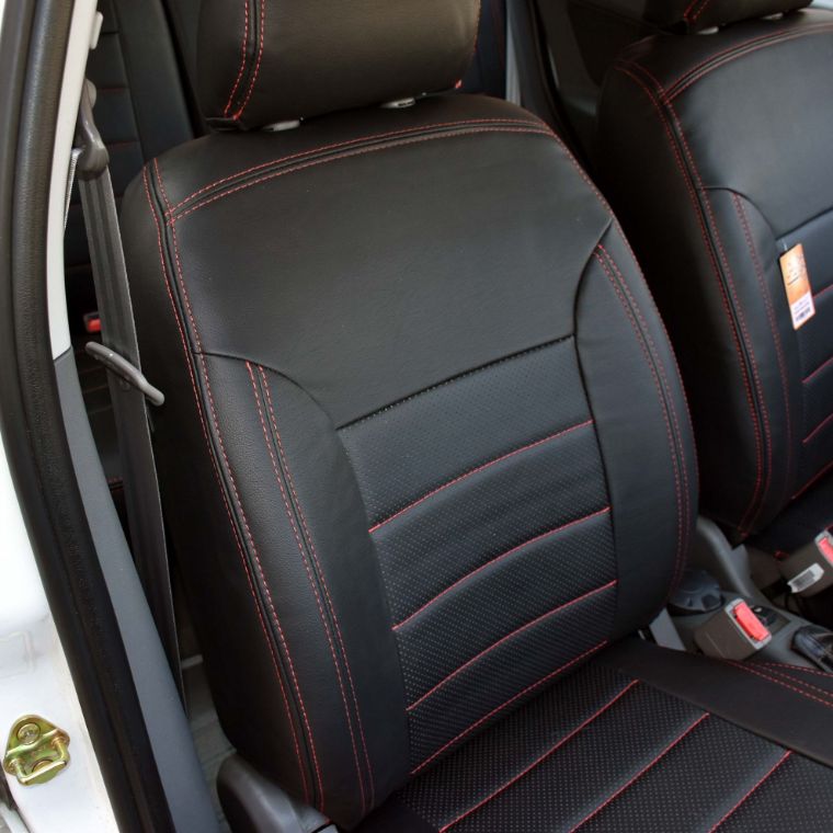 روکش چرم مشکی و مارون تیبا 2