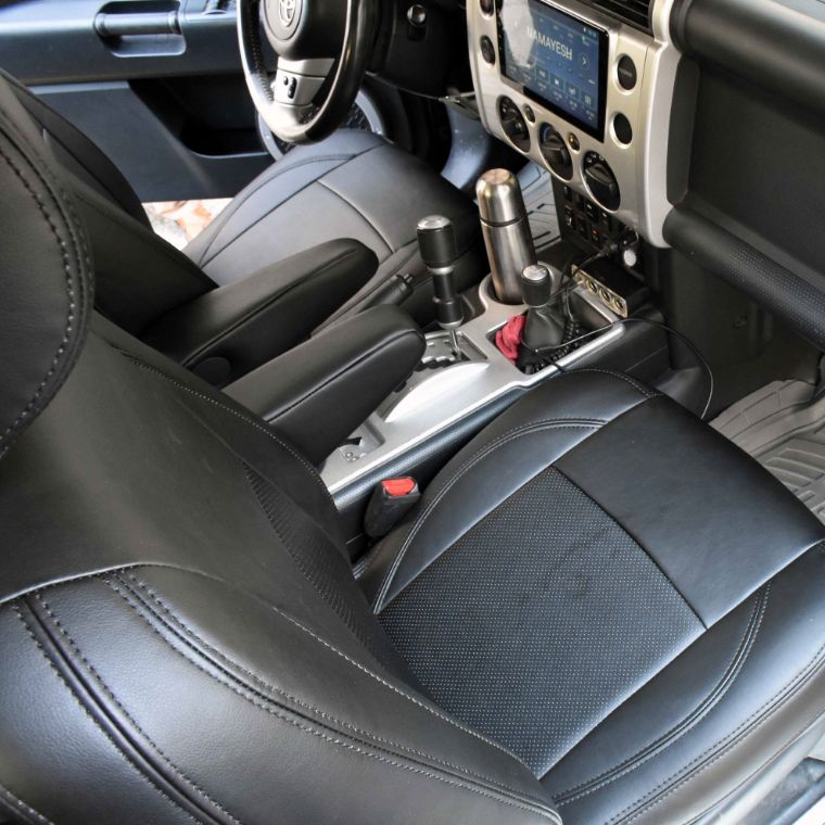 روکش صندلی چرم مشکی اف جی کروز FJ