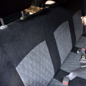 روکش پارچه کتان گلدوزی طوسی و مشکی لندکروز 2001