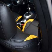 روکش صندلی چرم مشکی و زرد جوک