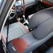 روکش چرم سرمه ای نواری زرشکی دنا