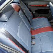 روکش چرم سرمه ای نواری زرشکی دنا