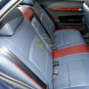 روکش چرم سرمه ای نواری زرشکی دنا