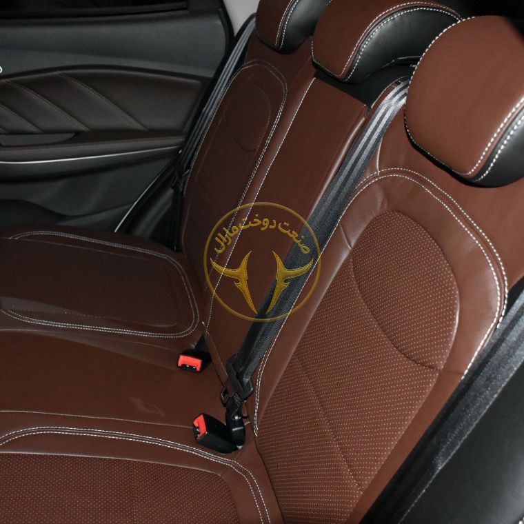 روکش چرم قهوه ای مشکی تیگو 7