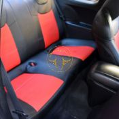 روکش چرم مشکی قرمز جنسیس کوپه