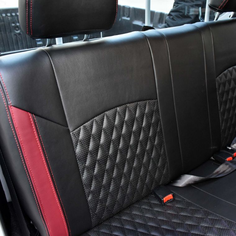 روکش چرم مشکی نوار قرمز پیکاپ ریچ