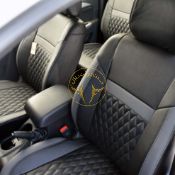 روکش چرم مشکی طوسی فوتون