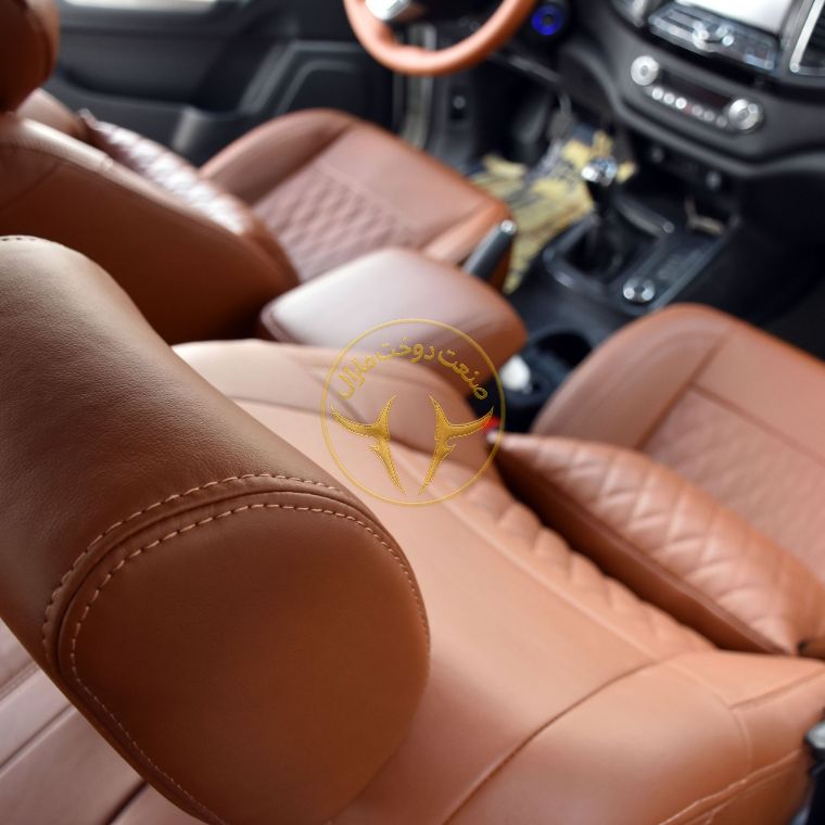 روکش چرم مارون گلدوزی فوتون