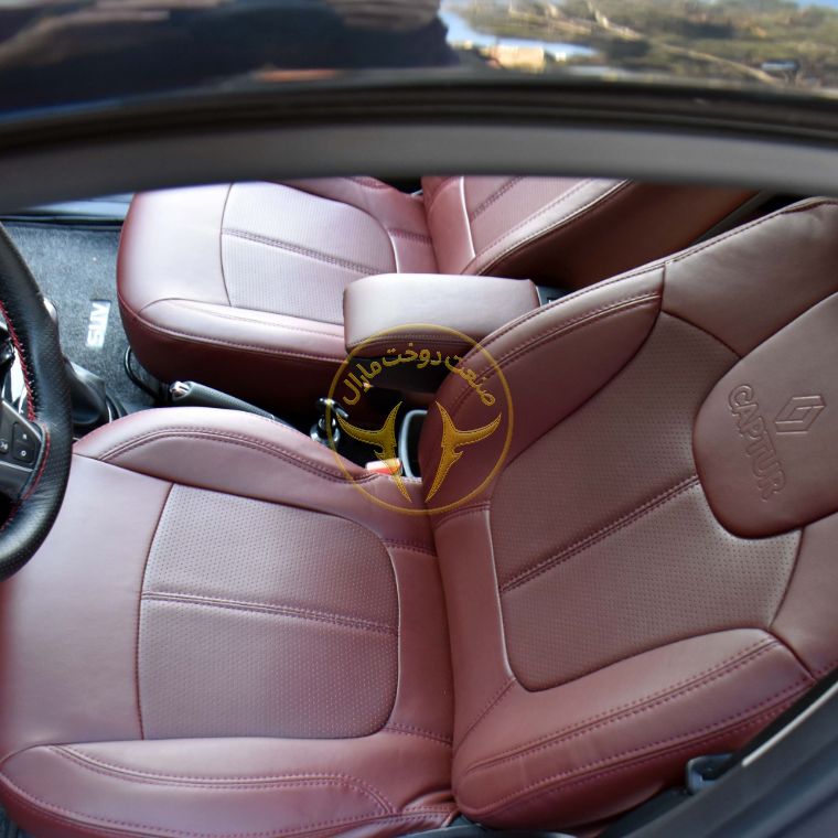 روکش چرم زرشکی رنو کپچر