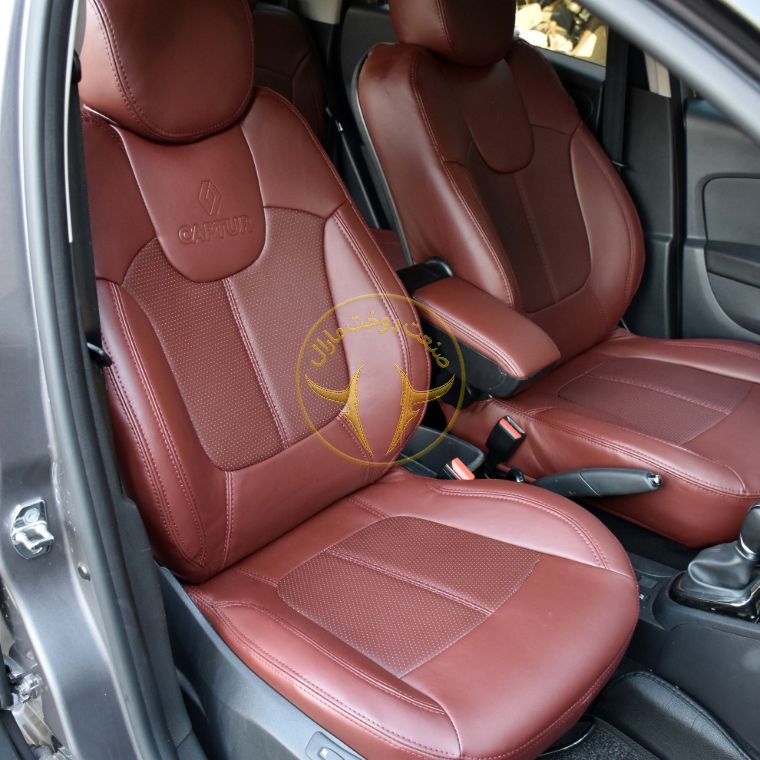 روکش چرم زرشکی رنو کپچر