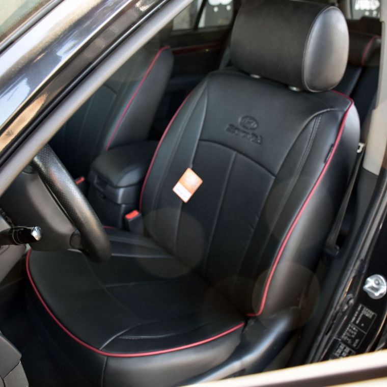 روکش صندلی چرم مشکی سانتافه 2012 - 2007