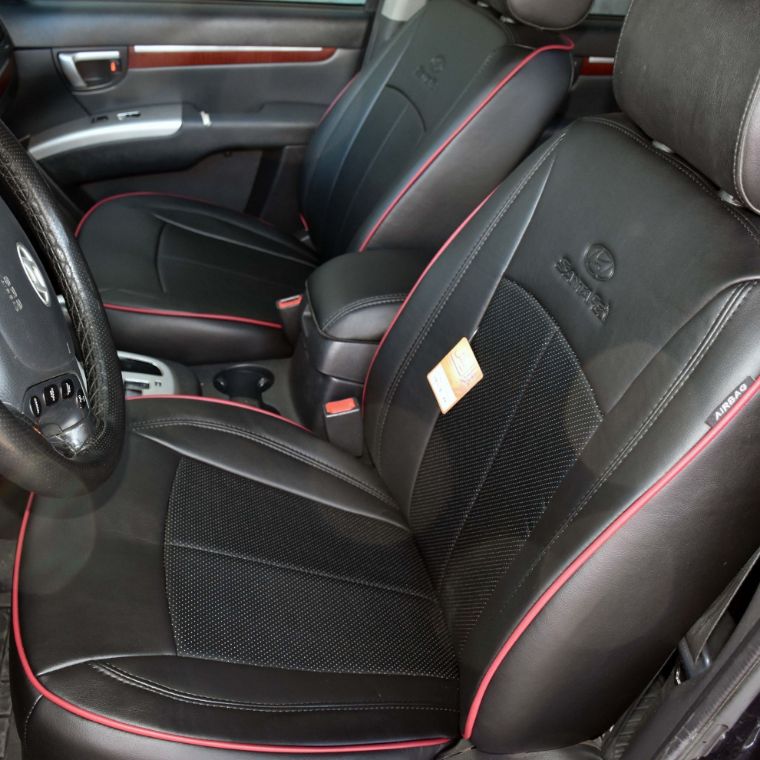 روکش صندلی چرم مشکی سانتافه 2012 - 2007