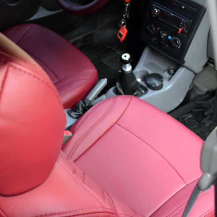 روکش چرم زرشکی پراید 111