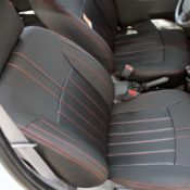 روکش صندلی چرم مشکی دوخت قرمز ساینا