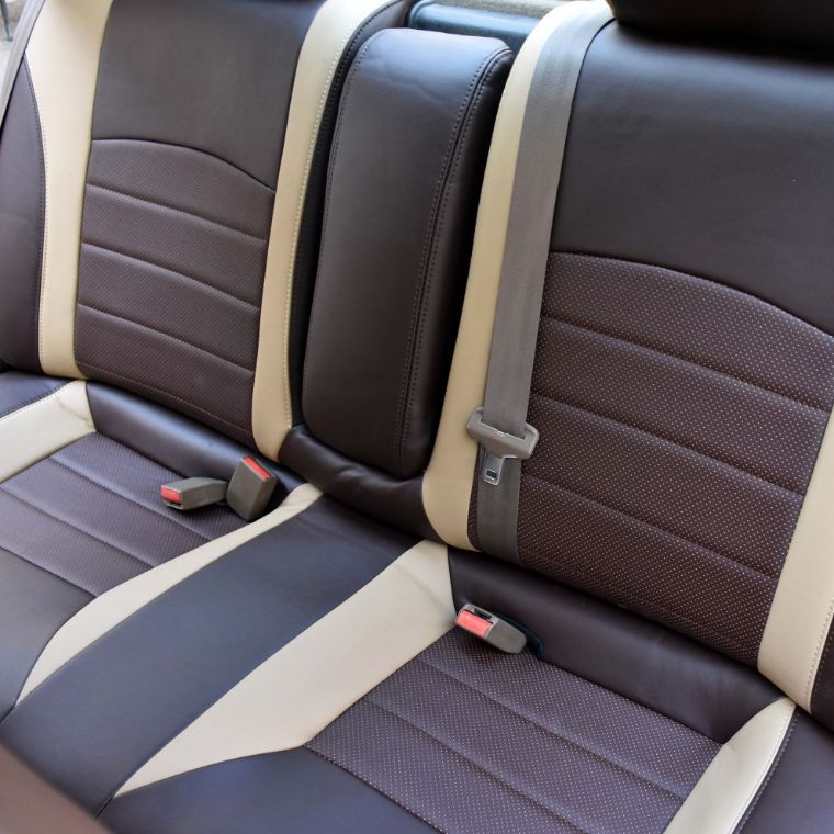 روکش چرم قهوه ای نوار کرم پرشیا 95 - 80