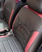 روکش کوییک چرم مشکی نوار قرمز لکسوسی