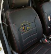 روکش کوییک چرم مشکی دوخت قرمز 