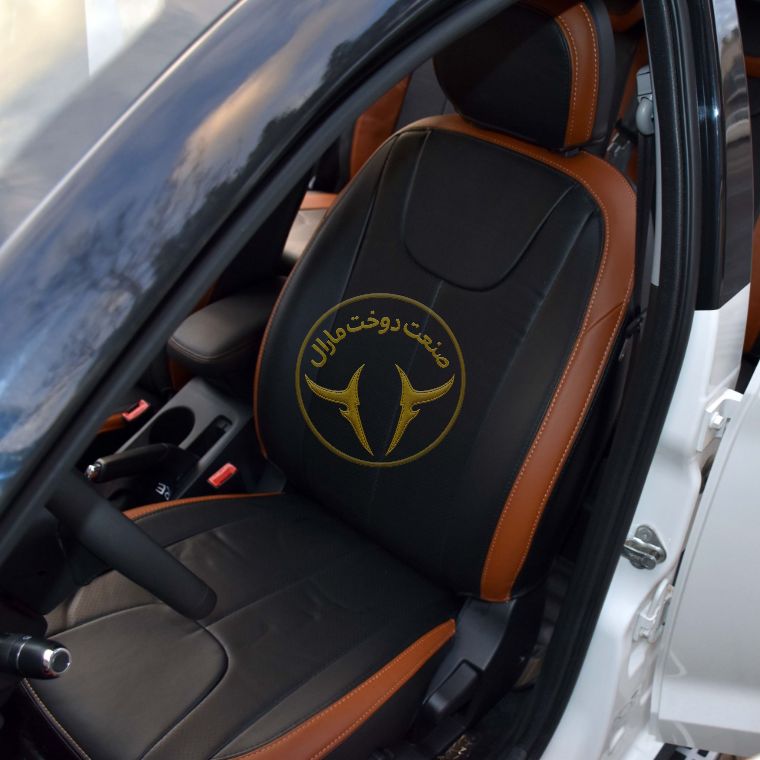 روکش صندلی چرم مشکی و مارون X22