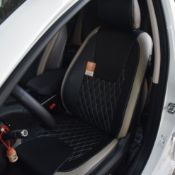 روکش چرم مشکی نوار کرم آریزو 6 ARIZO