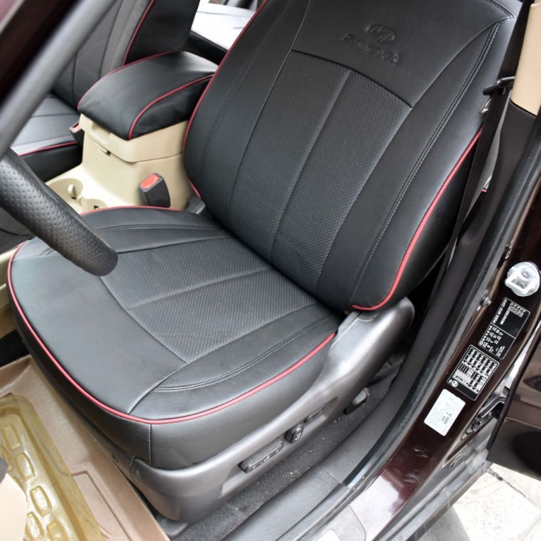 روکش صندلی چرم مشکی سانتافه 2012 - 2007