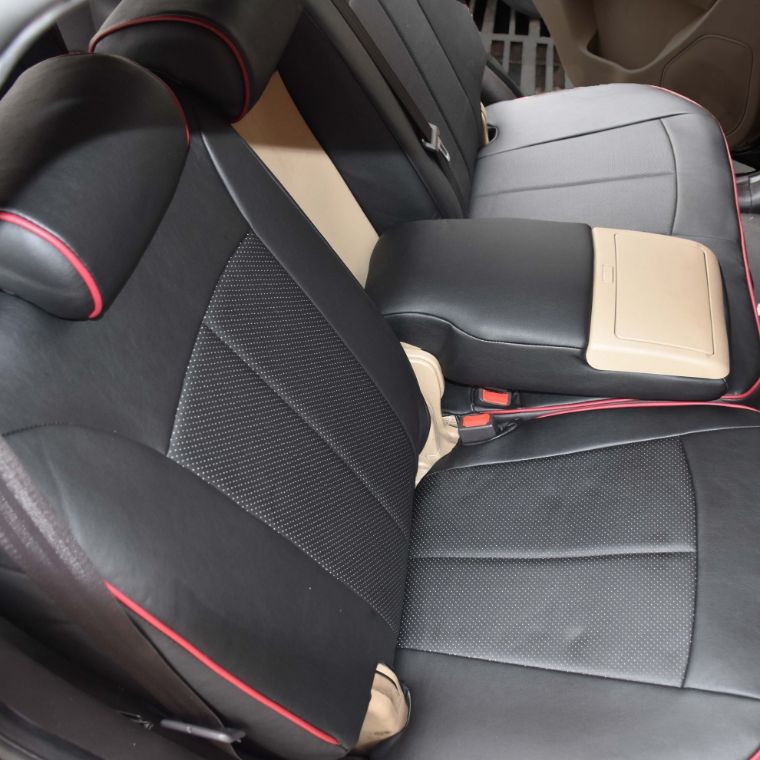 روکش صندلی چرم مشکی سانتافه 2012 - 2007