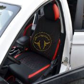 روکش صندلی چرم مشکی نوار قرمز SX5