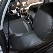 روکش چرم مشکی نوار طوسی شاهین