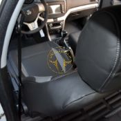 روکش چرم مشکی نوار طوسی شاهین