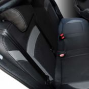 روکش چرم مشکی نوار طوسی شاهین