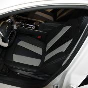 روکش چرم مشکی نوار طوسی جک جی7 چرم مارال