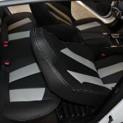 روکش چرم مشکی نوار طوسی جک جی7 چرم مارال