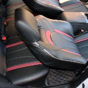 روکش چرم مشکی نوار زرشکی فونیکس FX چرم مارال