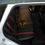 روکش چرم مشکی نوار زرشکی فونیکس FX چرم مارال