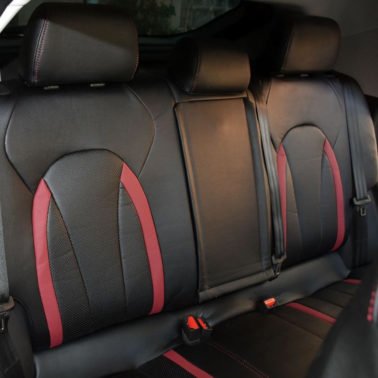 روکش چرم مشکی نوار زرشکی فونیکس FX چرم مارال