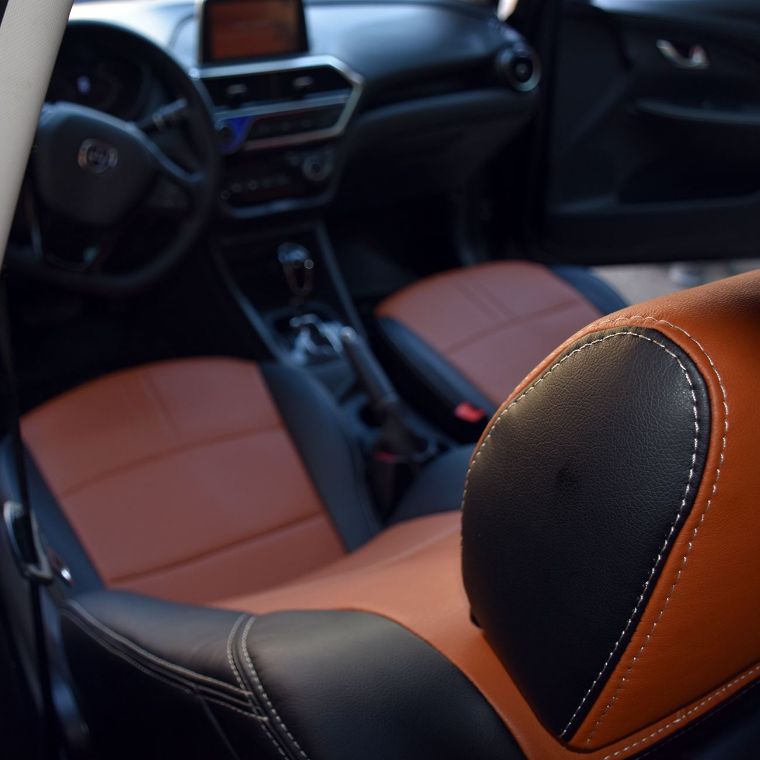 روکش چرم مشکی و مارون فابریک FMC 511