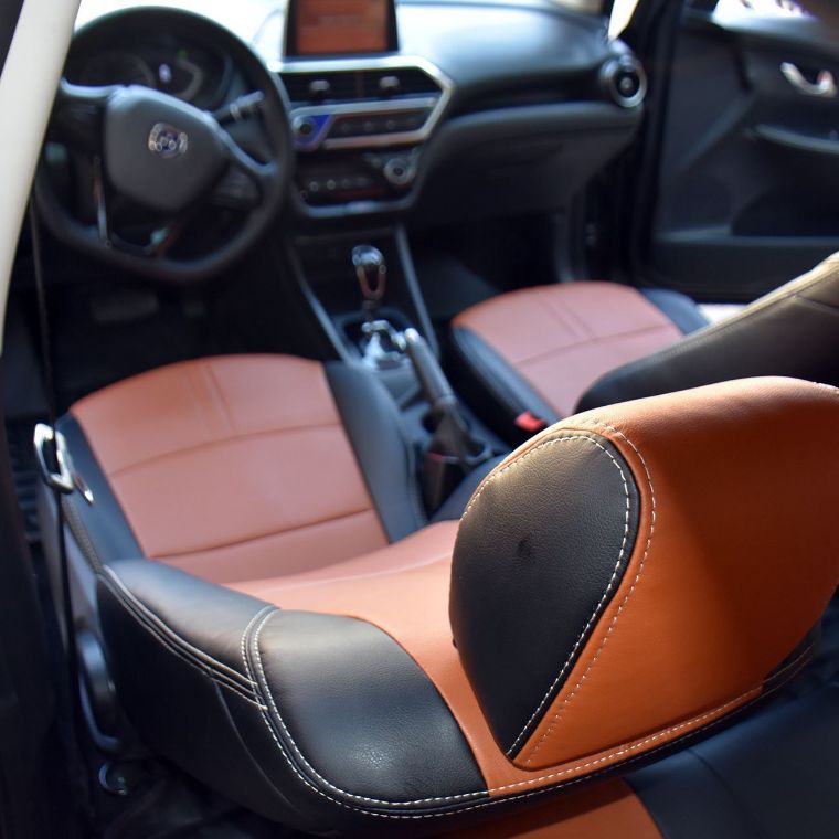 روکش چرم مشکی و مارون فابریک FMC 511