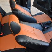 روکش چرم مشکی و مارون فابریک FMC 511