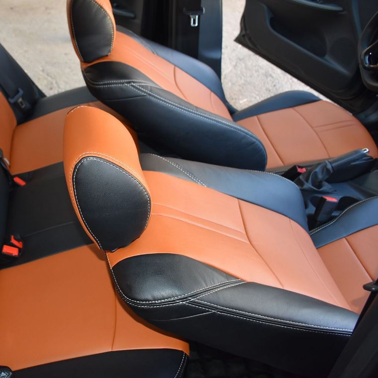 روکش چرم مشکی و مارون فابریک FMC 511