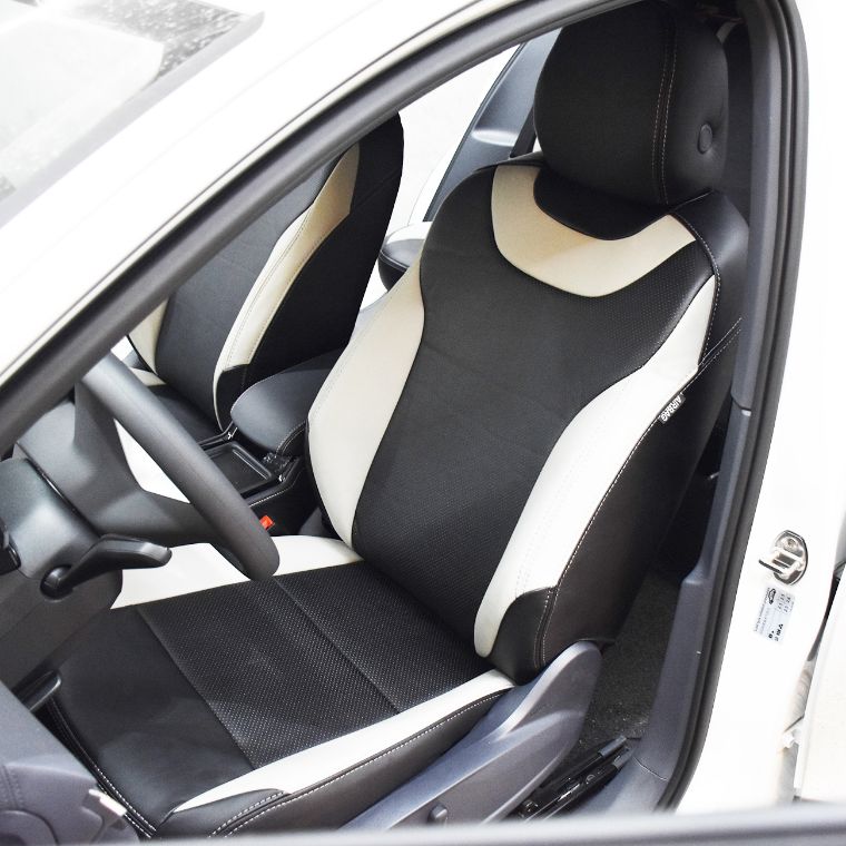 روکش صندلی چرم مشکی طوسی ID.4