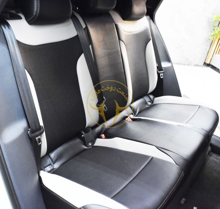 روکش صندلی چرم مشکی طوسی ID.4