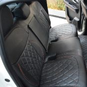 روکش صندلی چرم مشکی دوخت قرمز T9