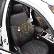 روکش صندلی چرم مشکی دوخت قرمز T9