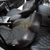 روکش صندلی چرم مشکی دوخت قرمز T9