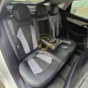 روکش چرم مشکی نوار طوسی جک جی7 چرم مارال