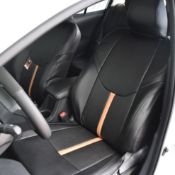 روکش چرم مشکی نوار مارون لوین هیبرید 2023