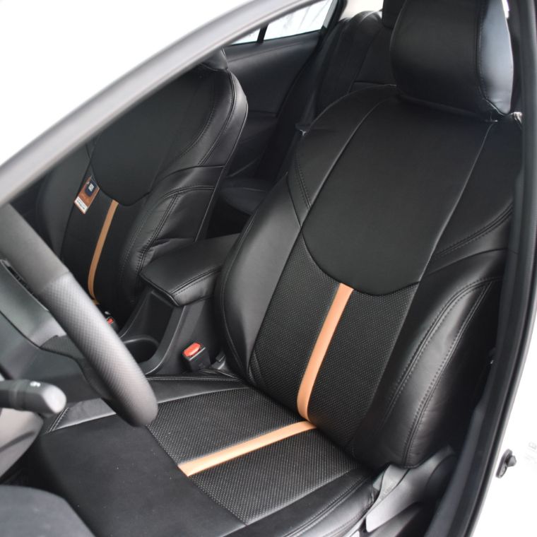 روکش چرم مشکی نوار مارون لوین هیبرید 2023