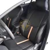 روکش چرم مشکی نوار مارون لوین هیبرید 2023